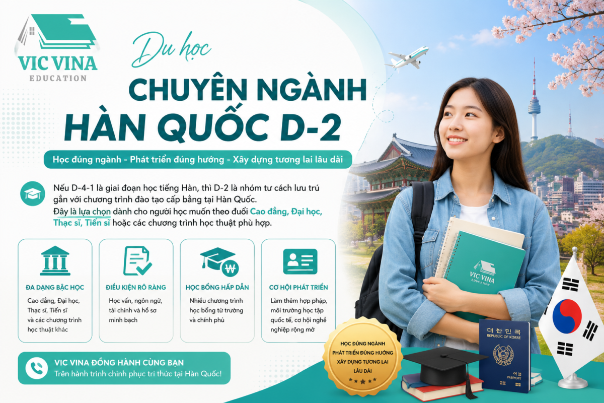 DU HỌC CHUYÊN NGÀNH HÀN QUỐC D-2 
